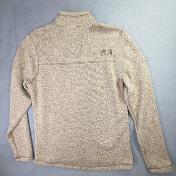 KUIU Base Camp High Loft Sweater Fleece Pullover Mens M Brown Half Zip Outdoor - Picture 11 of 12